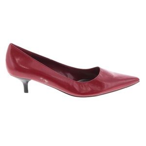 Nine West Pointed Toe 2” Kitten Heel Pumps Red 9